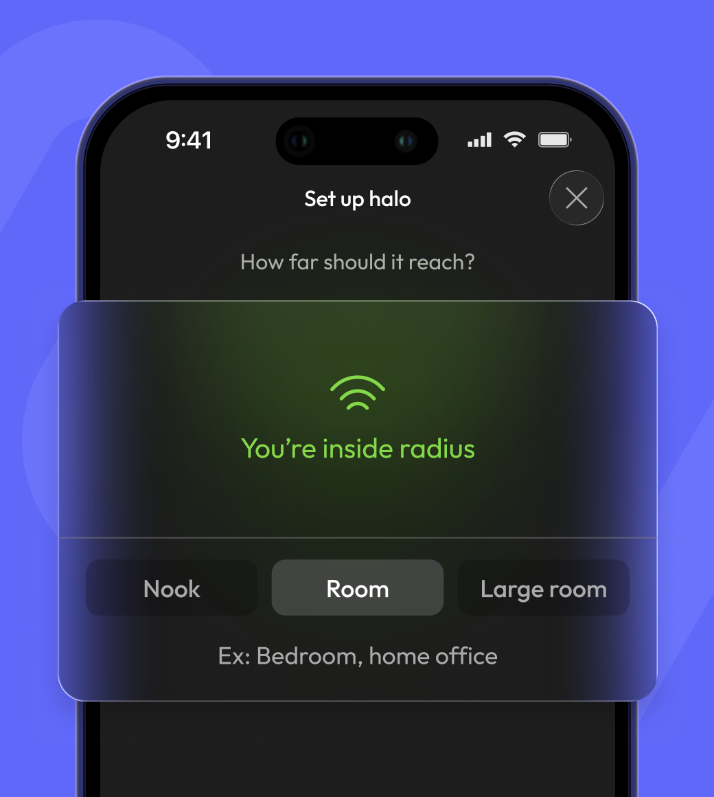Place halo and set radius