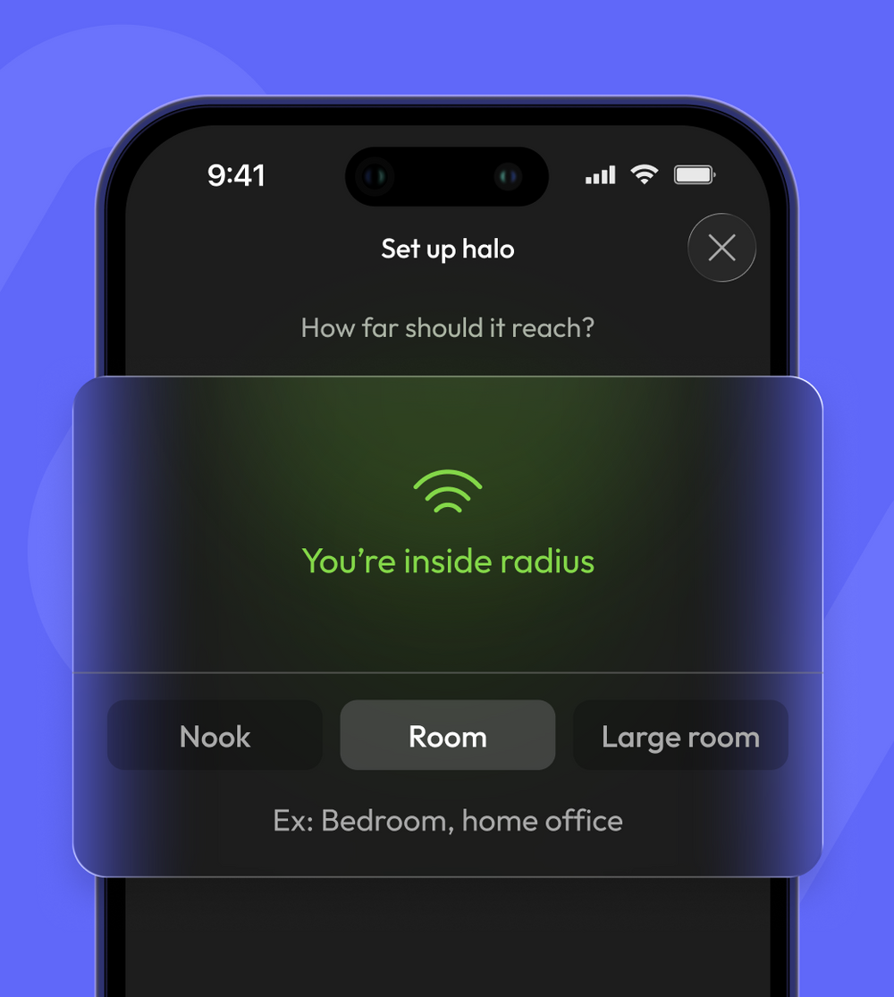 Place halo and set radius